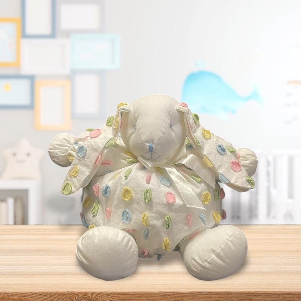 Stephen Floppy Eared Colorful Polka Dot Plush Bunny Circa 2004